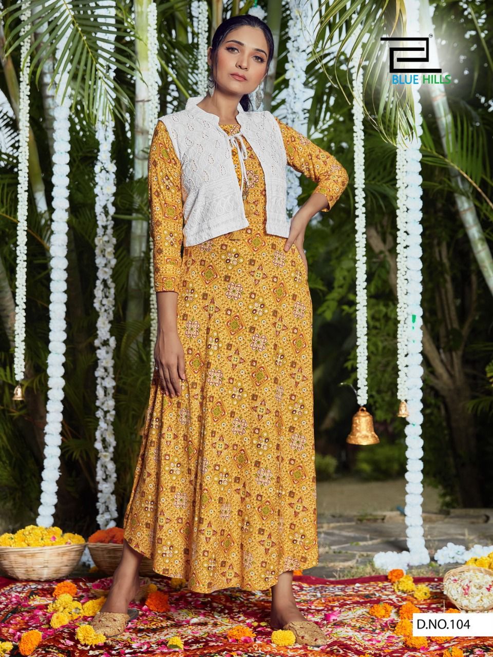 Blue Hills Stopwatch Latest Ethnic Wear Rayon Anarkali Kurti With Koti Collection